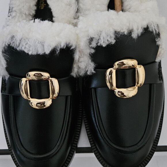 Larroude shearling lined loafers - Picture 4 of 6